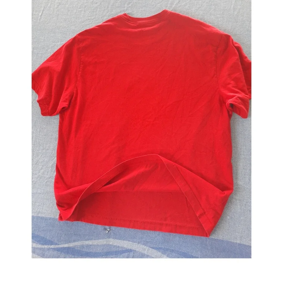 Jordan Air Mens XXL Red Graphic T-Shirt Nike Swoosh Jumpman Short Sleeve Cotton